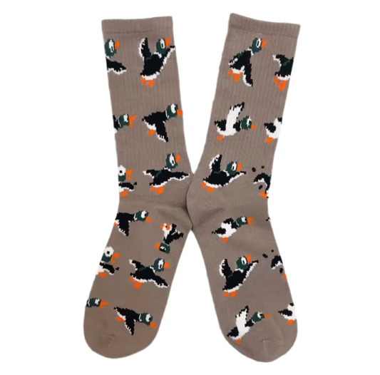 Pixel Mallard Duck Socks