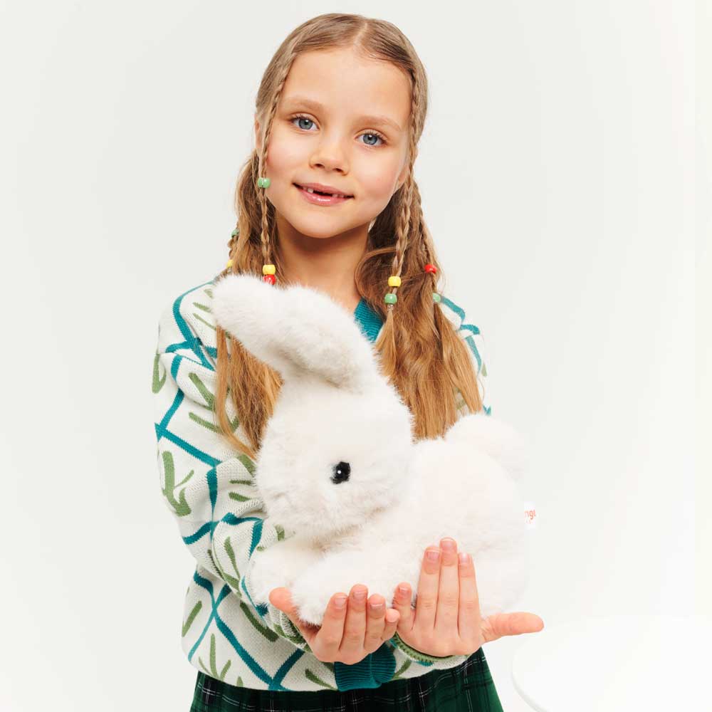 Peluche de conejo blanco ultrasuave (20 cm) - 0+