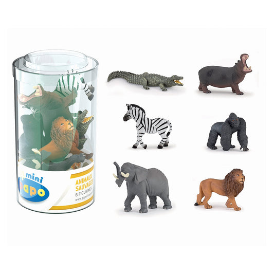 Mini PLUS Wild Animals Figurine Set 1, 6 pieces