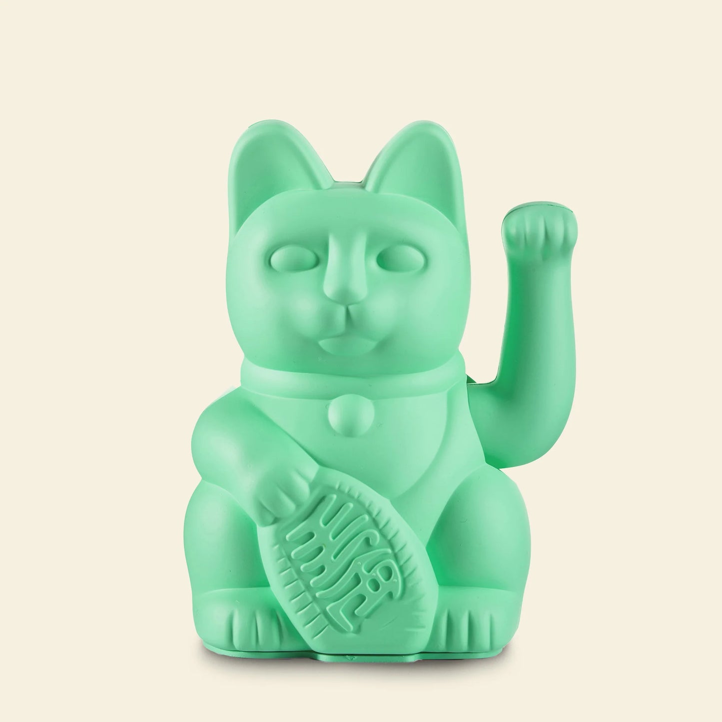 Gatto fortunato verde menta
