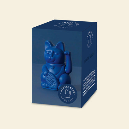 Donkerblauwe geluksmini-kat