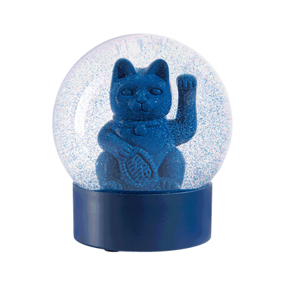 招き猫スノードーム（ブルー）