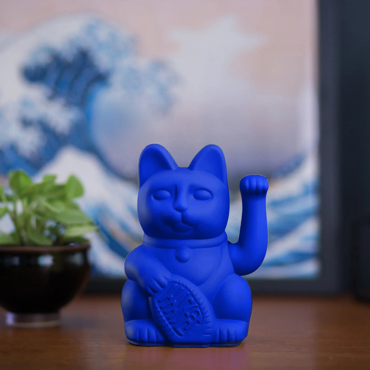 Gatto fortunato blu reale