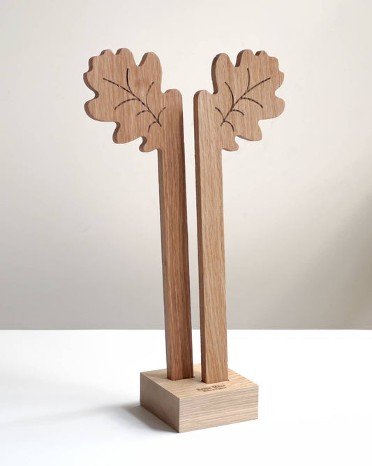 Couverts à salade - Feuilles de chêne