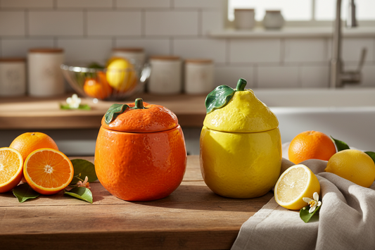 Bocal de Rangement Citron & Orange 2-Pack