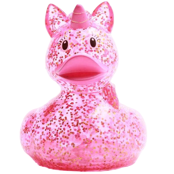 ピンクのキラキラユニコーンダック