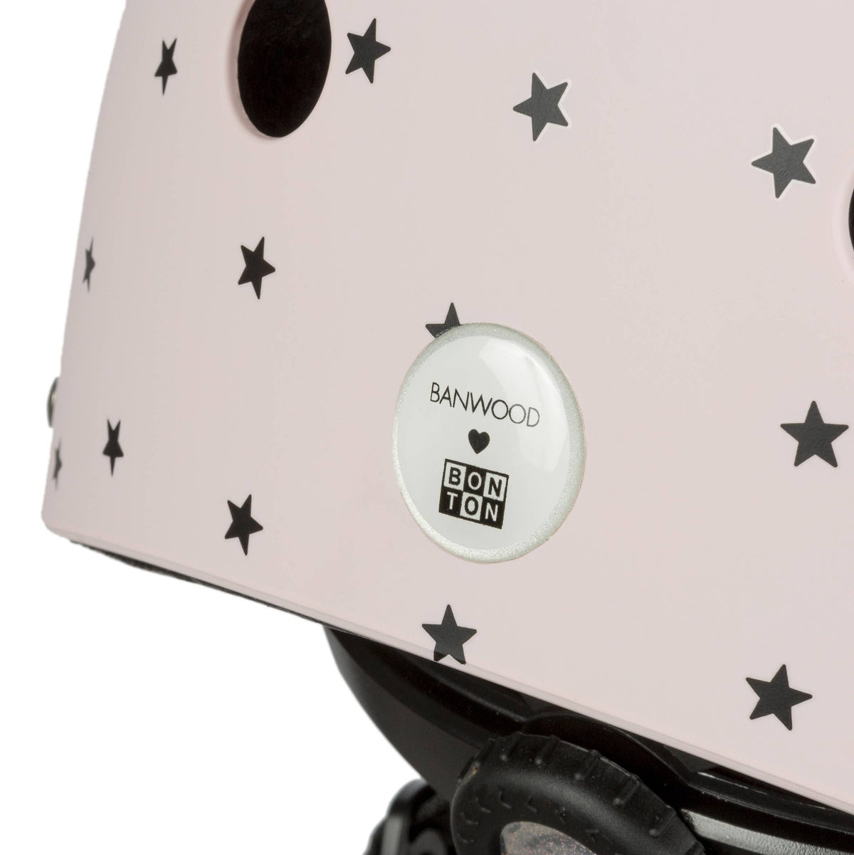 Capacete infantil - Rosa mate com estrelas