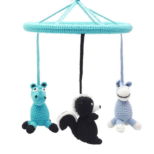 Mobiel met neushoorn, stinkdier en ezel