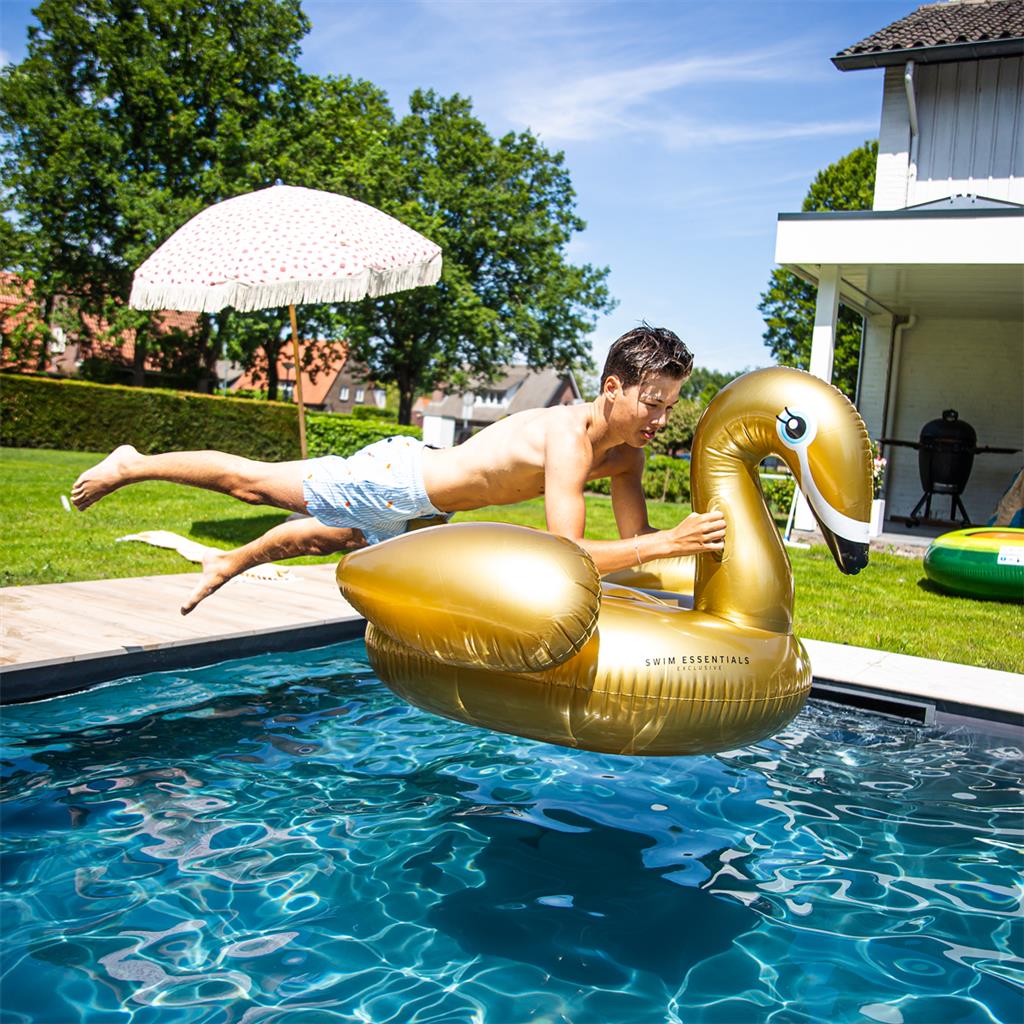 XXL Golden Inflatable Swan 