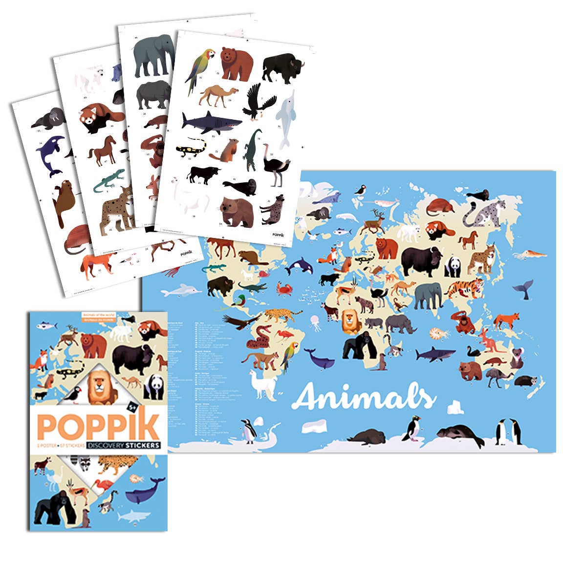 Animals of the World - Sticker Poster - Discovery 5+