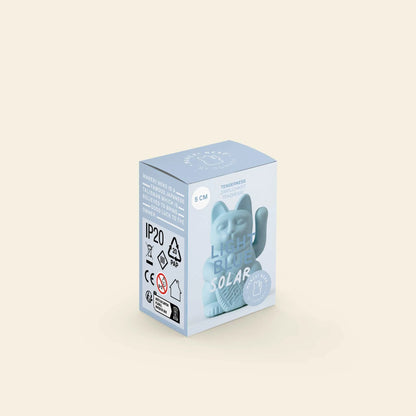 Mini Chat Chanceux Solaire Bleu Clair