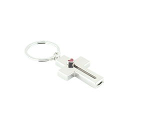 Cross and Knife Keyring