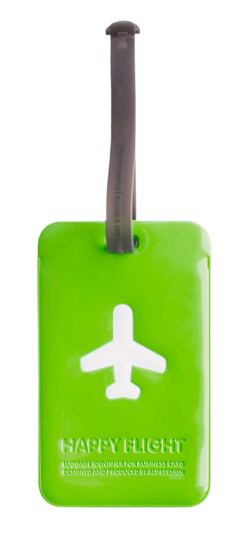 Etiqueta de equipaje rectangular