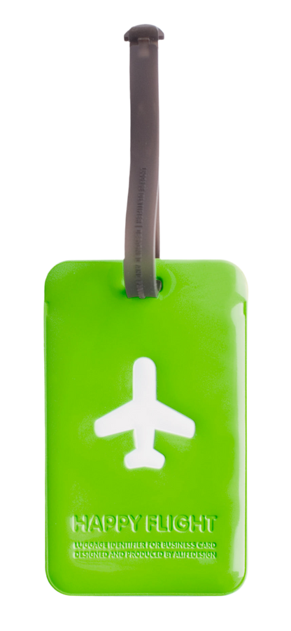 Etiqueta de equipaje rectangular