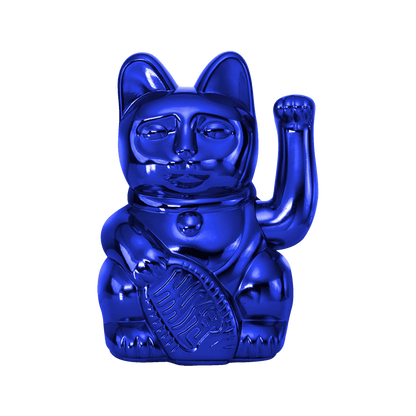 Shiny Blue Lucky Cat - Cosmic Earth Edition