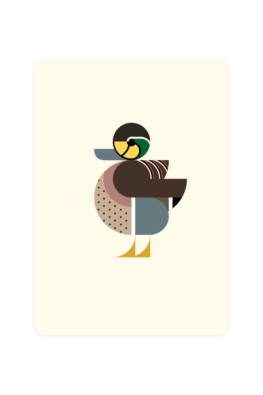 Postcard with Baikal Teal