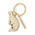 Llavero de leopardo dorado