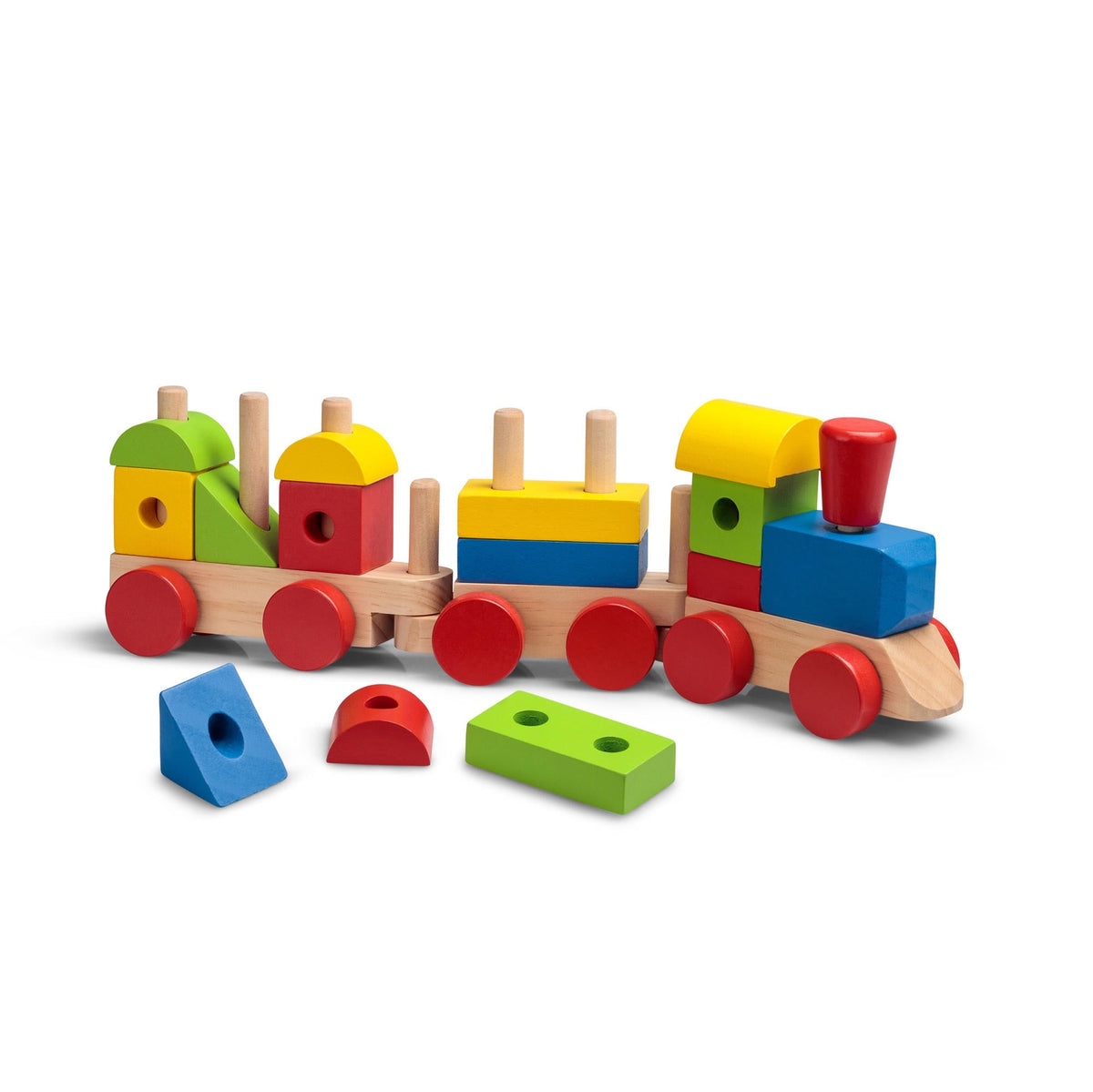 TRAIN À EMPILER ET À SONS EN BOIS