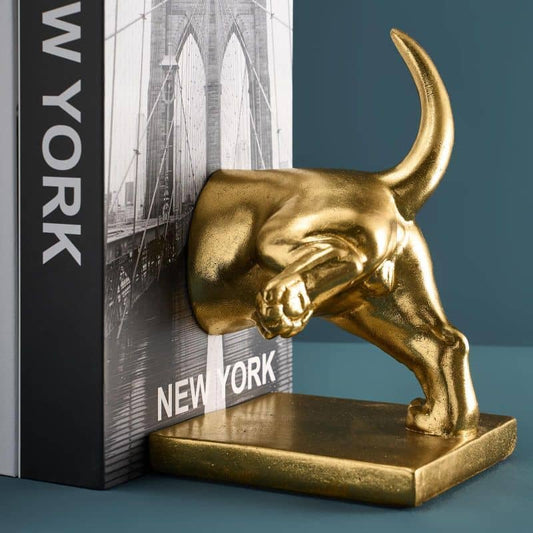 S/2 Fermalibri Bassotto, Oro 27,5 x 14 x 20 cm