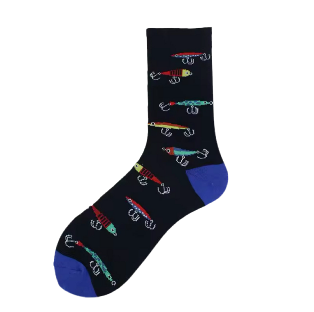 Calcetines negros para señuelos de pesca