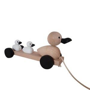 Jouets en bois à tirer - Famille Canard