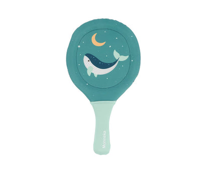 Whale Teal Neoprene Beach Paddles with Ball