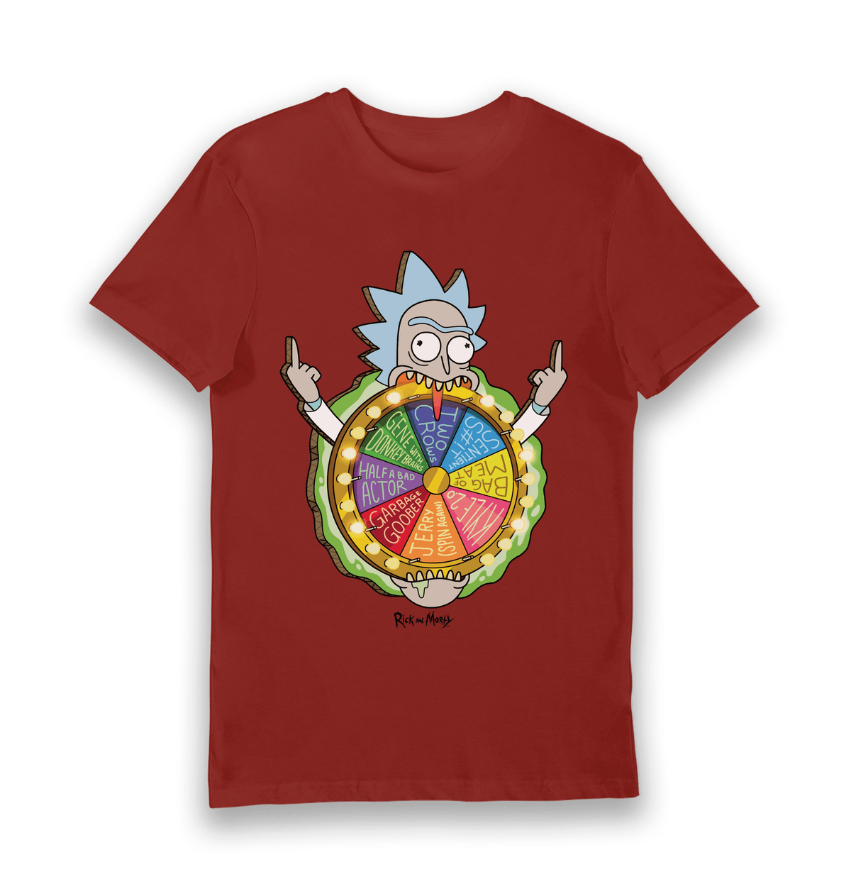 T-shirt adulte Rick and Morty Spin the Wheel