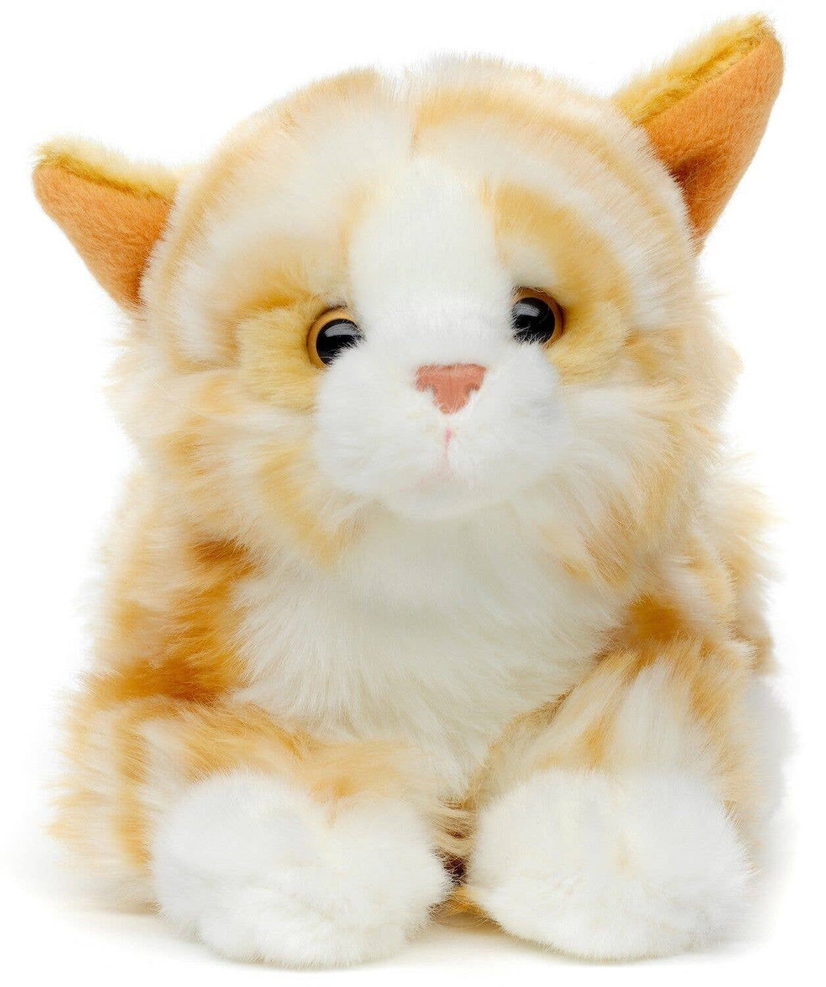 Peluche Chat Couché aux Dents Brunes