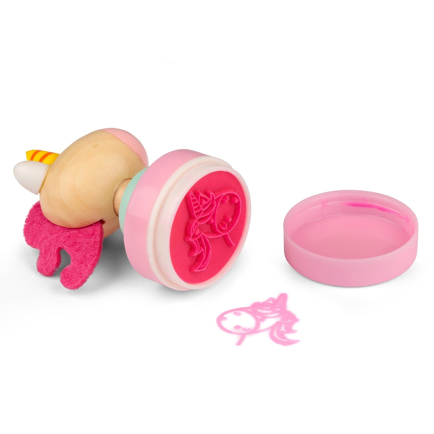 TAMPONS À ENCRE LICORNE ET DRAGON EN BOIS
