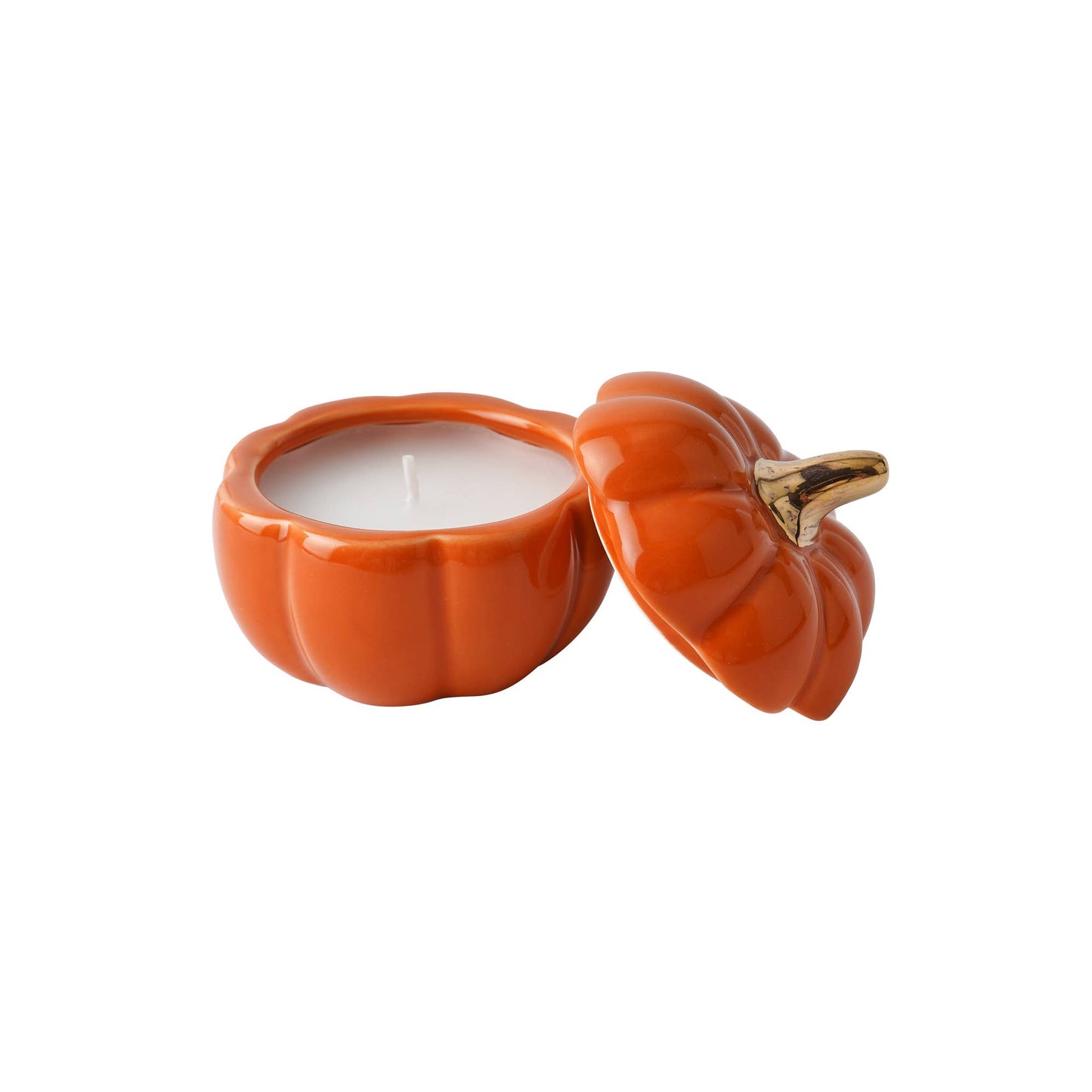 Bougie Citrouille orange en céramique