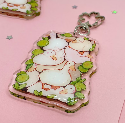 Pile Of Ducks Keychain