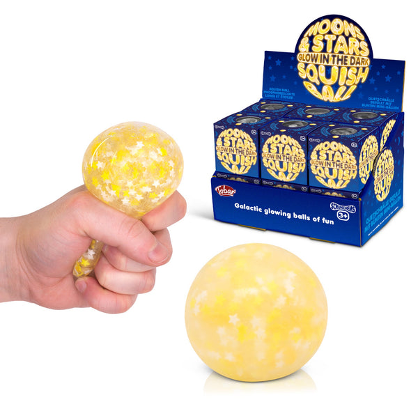 Scrunchems Moons & Stars Glow in the Dark Squish Ball