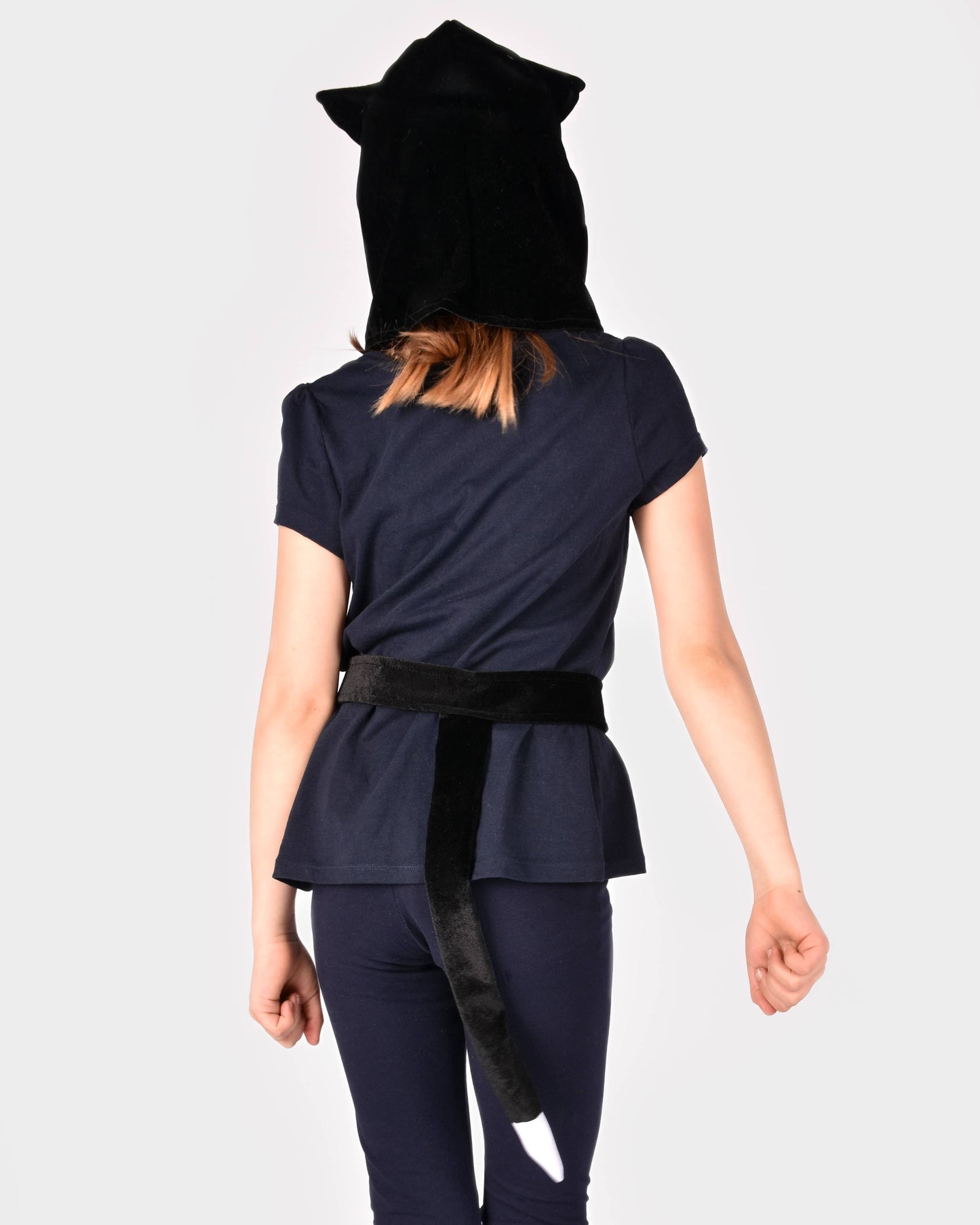 Black cat set (hood and tail) 3-5 years