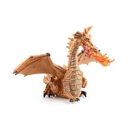 Figurine Dragon or avec flamme