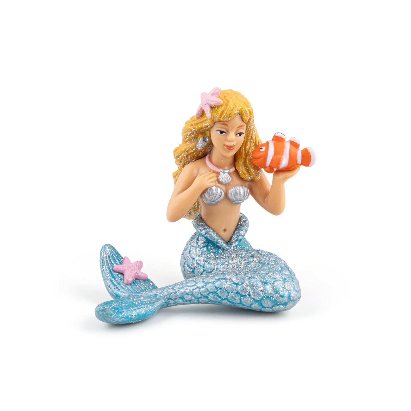 Silver Mermaid Figurine