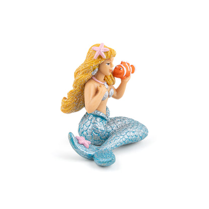 Silver Mermaid Figurine