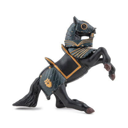 Black Armored Horse Figurine