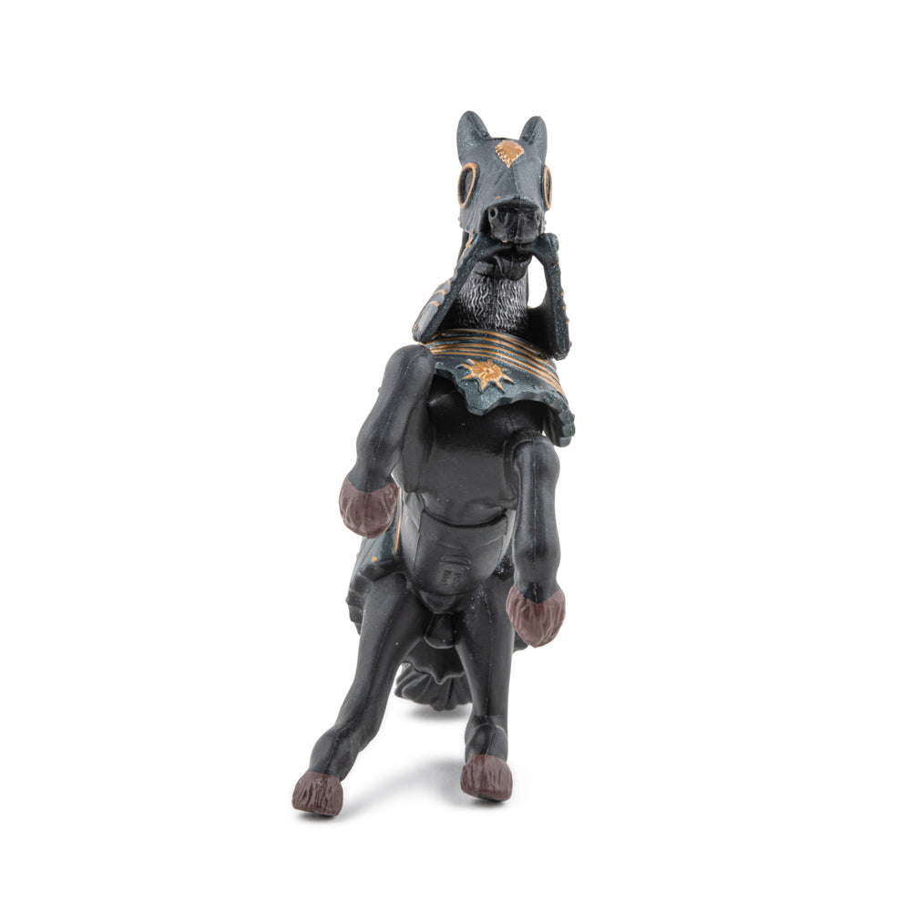 Figurine Cheval en armure noire