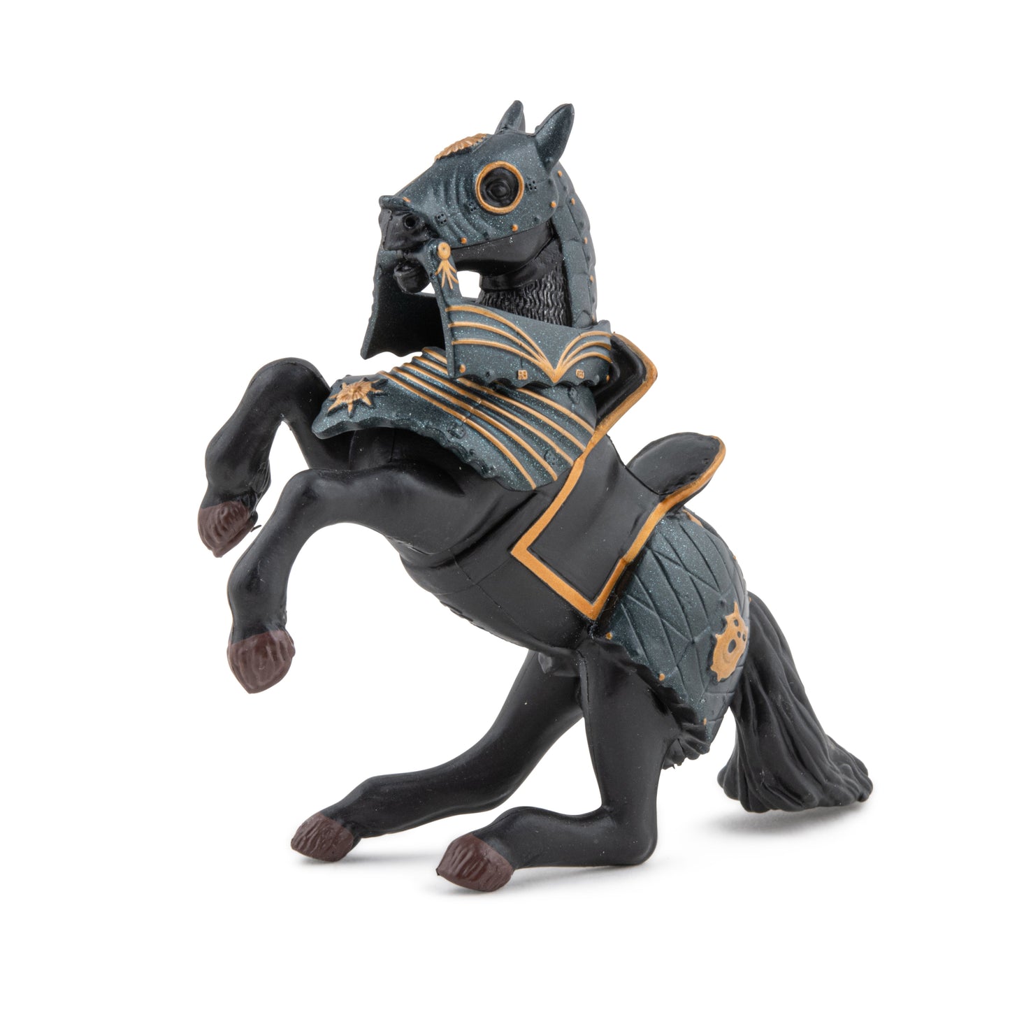 Black Armored Horse Figurine