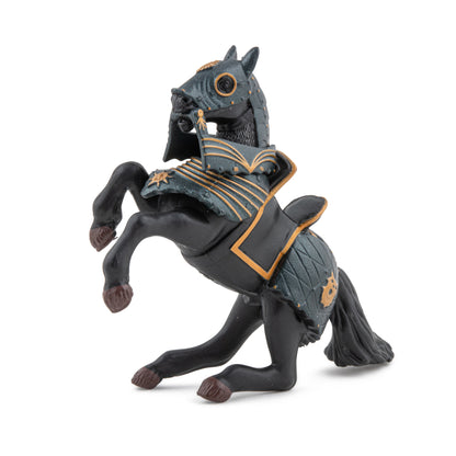 Black Armored Horse Figurine