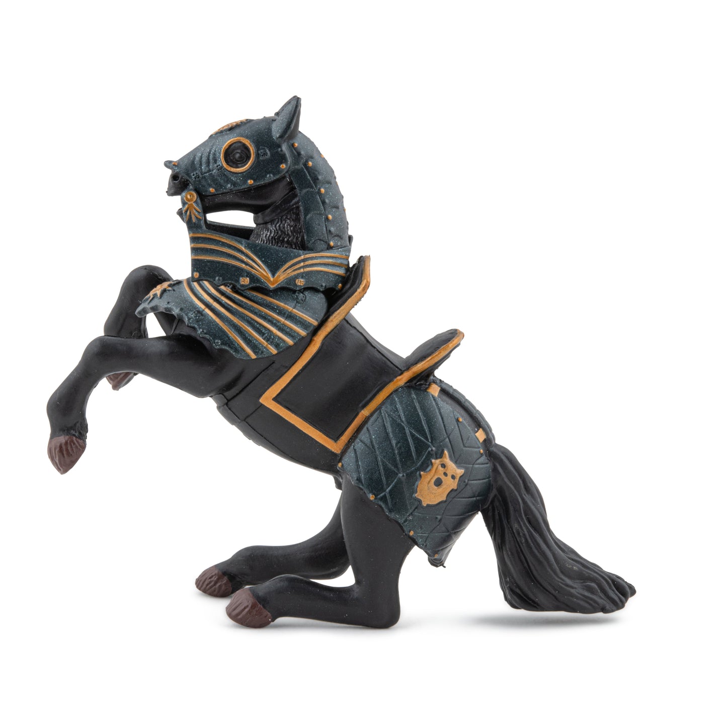 Black Armored Horse Figurine