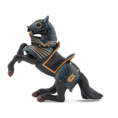 Black Armored Horse Figurine