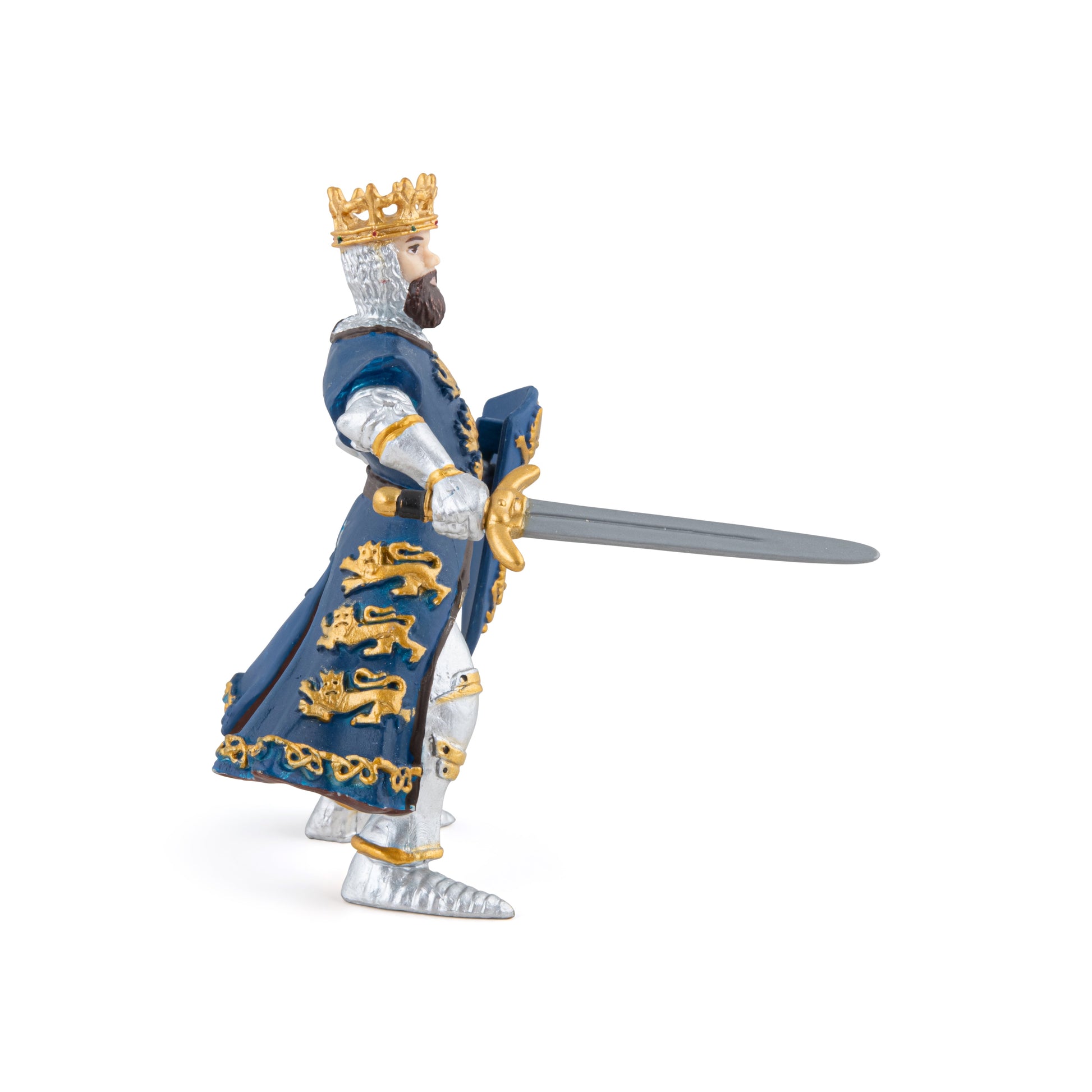 Figurine Roi Richard bleu Papo - personnage médiéval