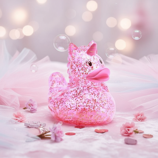 Canard Licorne Rose Pailleté