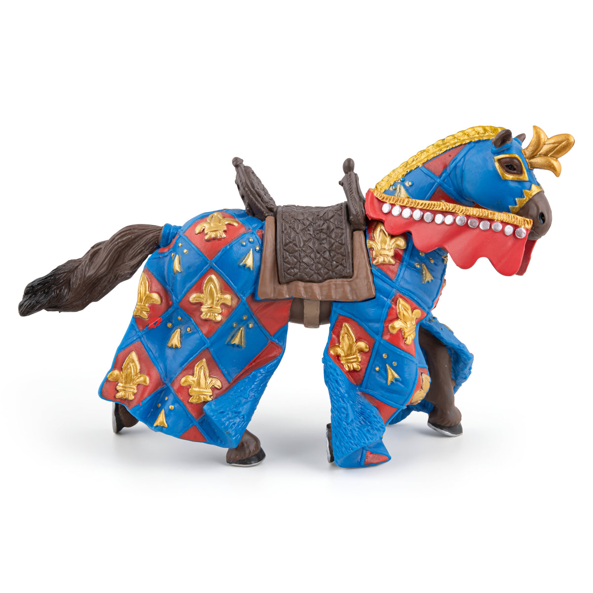 Figurine Cheval bleu fleur de lys