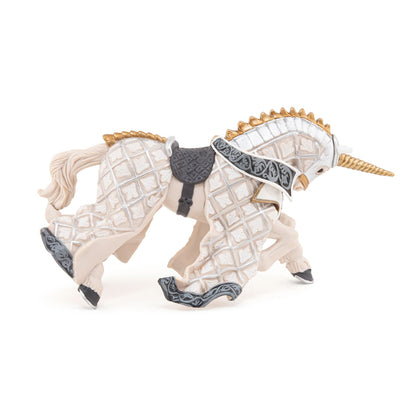 Figurine Cheval du Maître des armes cimier licorne