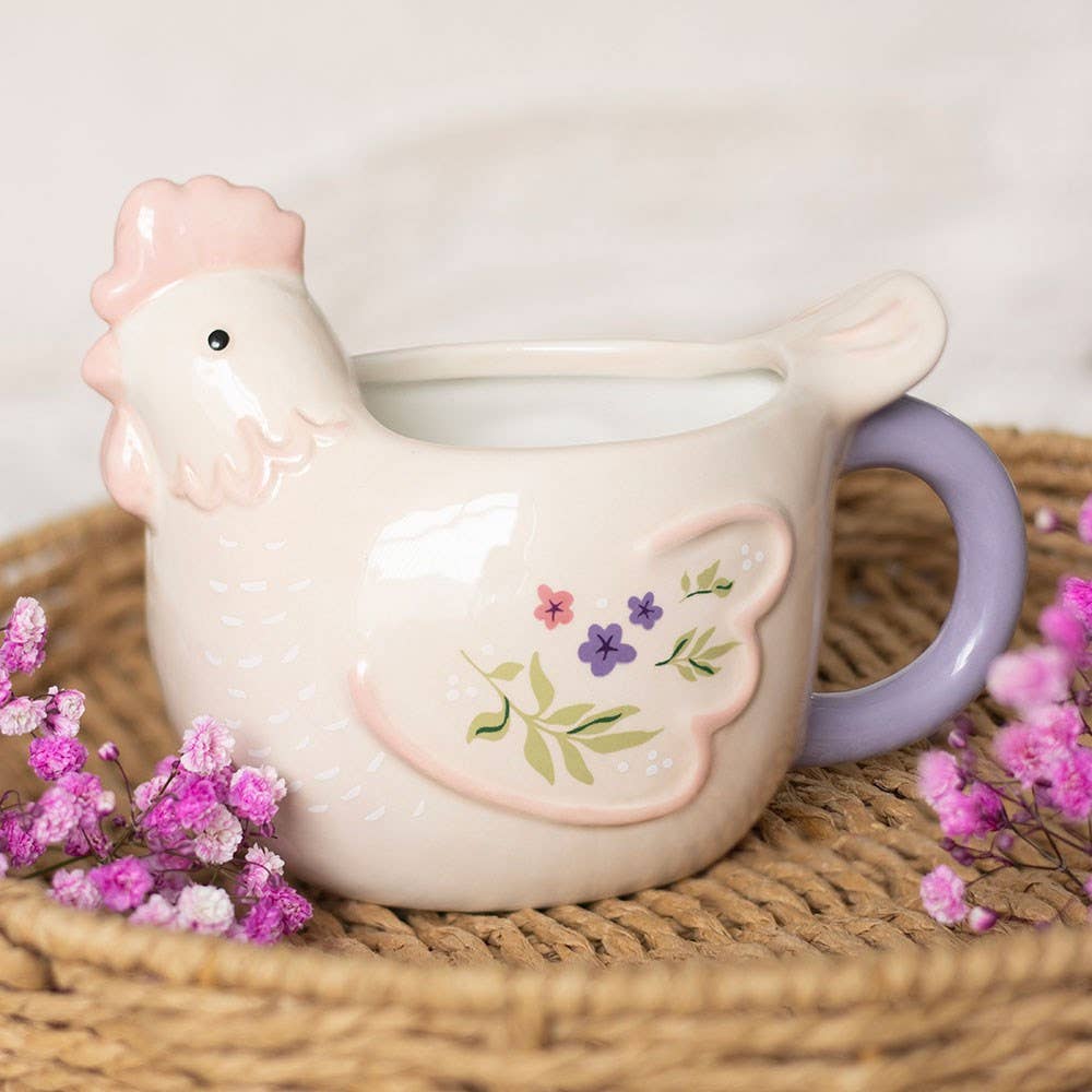 3D Floral Hen Mug