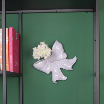 壁掛け花瓶 - ボウル型花瓶 - 陶器 - ライラック - 19x18.5x5.5 cm