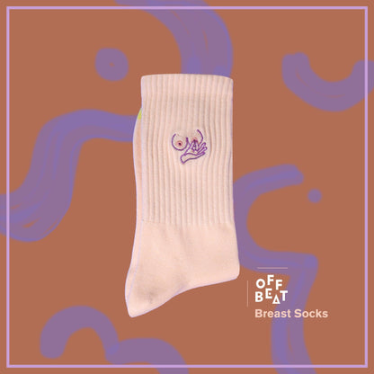 Chaussettes brodées Seins