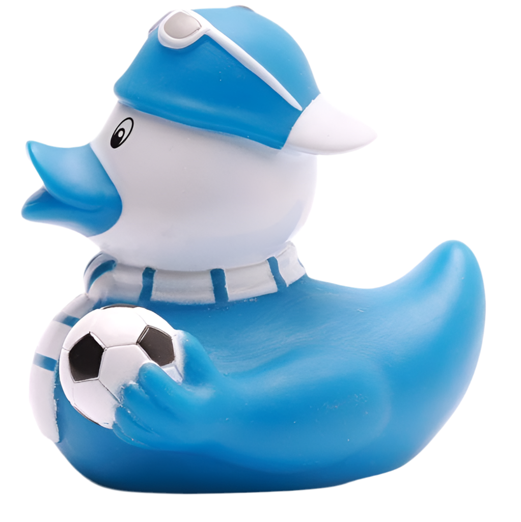 Blue Football Supporter Duck